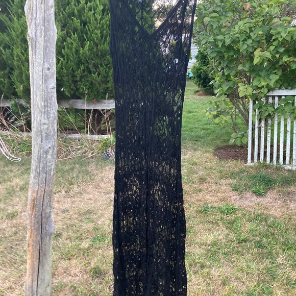 Eileen Fisher | Dresses | Eileen Fisher Black Lacecrochet Maxi Dress |  Poshmark
